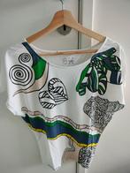 wit t-shirt multicolor bedrukking maat S merk Hampton Bays, Ophalen of Verzenden, Wit, Zo goed als nieuw, Maat 36 (S)