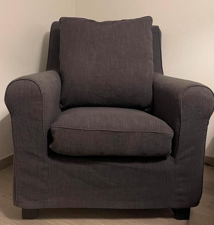 IKEA Grönlid fauteuil – Antracietgrijs, Huis en Inrichting, Fauteuils, Zo goed als nieuw, Stof, 50 tot 75 cm, 75 tot 100 cm, Ophalen