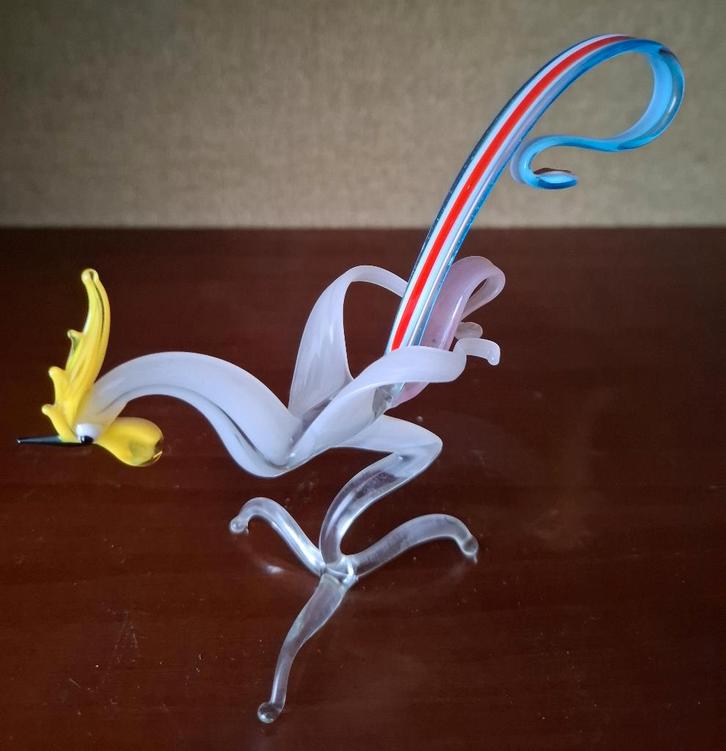 Glazen haan-beeldje, Verzamelen, Beelden en Beeldjes, Zo goed als nieuw, Dier, Ophalen of Verzenden