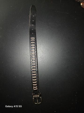 Bracelet en cuir noir marque Fossil, Enlèvement, Comme neuf