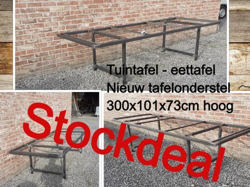 tuintafel - NIEUW tafelonderstel 300x101x73 cm H - eettafel, Tuin en Terras, Tuintafels, Nieuw, Rechthoekig, Metaal, Ophalen