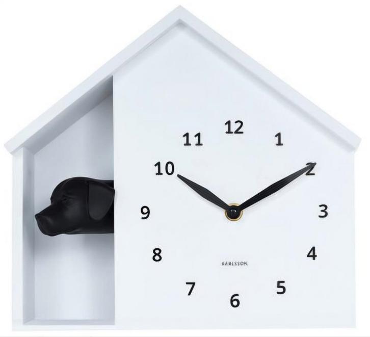 Karlsson (wand)klok glurende hond, Huis en Inrichting, Woonaccessoires | Klokken, Nieuw, Wandklok, Ophalen of Verzenden