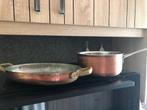 Koperen steelpan & kleine braadslede, Huis en Inrichting, Keuken | Potten en Pannen, Overige materialen, Gebruikt, Keramische plaat