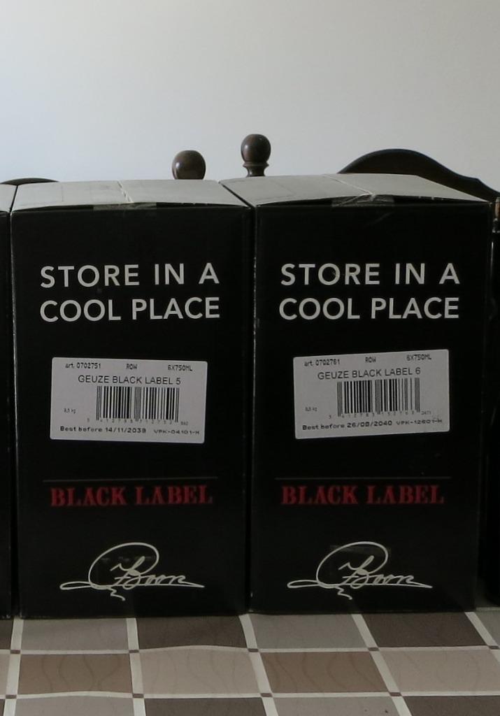 Geuze Boon Black Label N 5 & N 6, Verzamelen, Biermerken, Overige merken, Ophalen