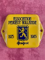 PEUGEOT oldtimer emaille reinigingsplaat, Verzamelen, Merken en Reclamevoorwerpen, Ophalen of Verzenden, Zo goed als nieuw, Reclamebord