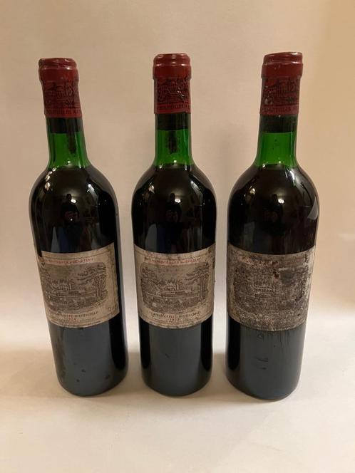 Chateau Lafite Rothschild 1974 lot van 3 flessen, Verzamelen, Wijnen, Zo goed als nieuw, Rode wijn, Frankrijk, Vol, Ophalen of Verzenden