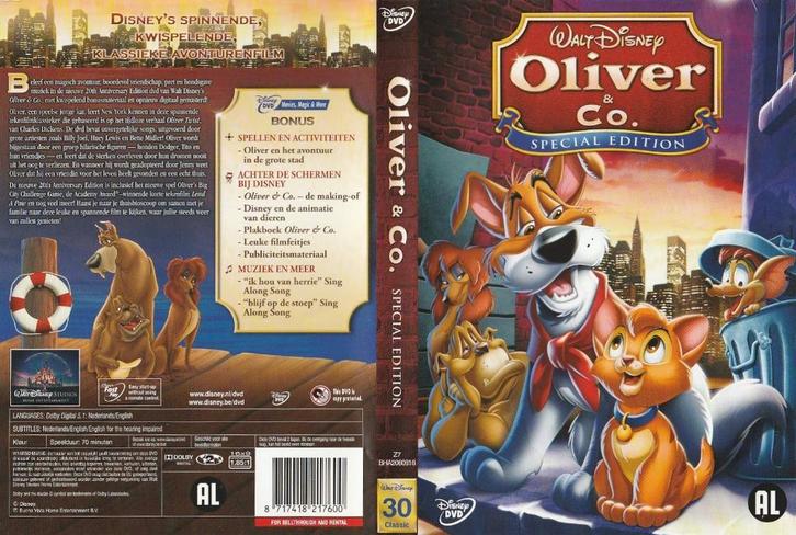 Oliver & Co (Special Edition)(Disney Classics no. 30), Cd's en Dvd's, Dvd's | Kinderen en Jeugd, Zo goed als nieuw, Avontuur, Alle leeftijden