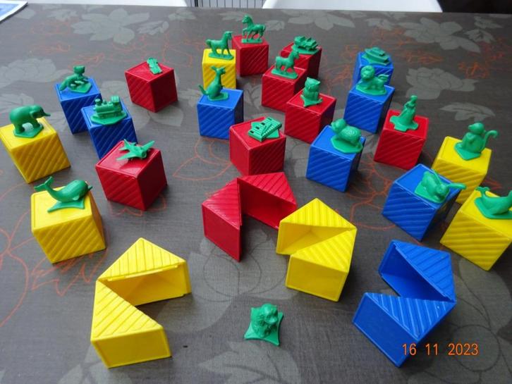 Tupperware, set van blokjes met diertjes*sixties Zeldzaam!!, Kinderen en Baby's, Speelgoed | Educatief en Creatief, Gebruikt, Ophalen of Verzenden
