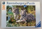 Chats prédateurs blancs Family Tiger 500 pièces Puzzle Raven, Utilisé, Envoi