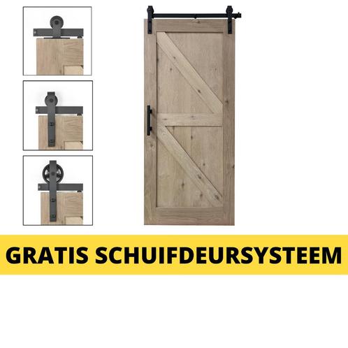 ACTIE! Eiken schuifdeur | loftdeur | barndeur | eiken deur, Doe-het-zelf en Bouw, Deuren en Vliegenramen, Nieuw, Hout, Schuifdeur