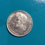 België 1/2 frank zilver Leopold I gelauwerd 1844 - prachtig, Zilver, Ophalen of Verzenden, Losse munt, Zilver