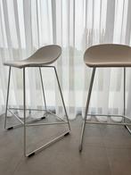 Set van 2 witte barkrukken (hoogte 65cm), Huis en Inrichting, Barkrukken, Ophalen, Met voetsteun, 60 tot 90 cm, Nieuw