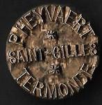 Unieke oude stempel P. HEYVAERT *SAINT - GILLES TERMONDE*, Collections, Marques de bière, Enlèvement ou Envoi