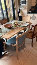 Tafel met antieke stoelen, Huis en Inrichting, Stoelen, Ophalen, Gebruikt