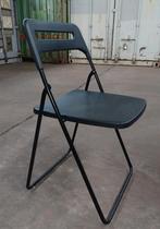 Zwarte klapstoelen (4 stuks), Tuin en Terras, Ophalen, Zo goed als nieuw