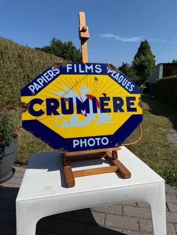 Crumière oud origineel emaille reclamebord beschikbaar voor biedingen