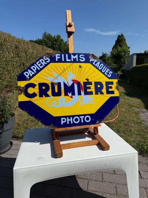 Crumière oud origineel emaille reclamebord, Verzamelen, Merken en Reclamevoorwerpen, Gebruikt, Reclamebord, Ophalen of Verzenden