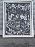 Dessin au feutre signe Norbert benoit 1964, Enlèvement ou Envoi