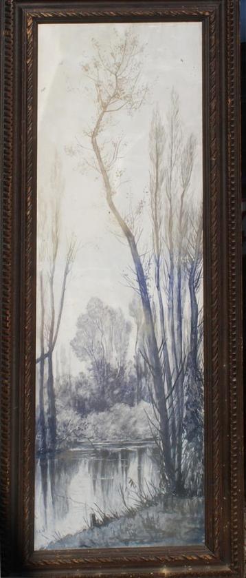 Atelier Jules Loebnitz: schilderij op tegel (39 x 97 cm) beschikbaar voor biedingen