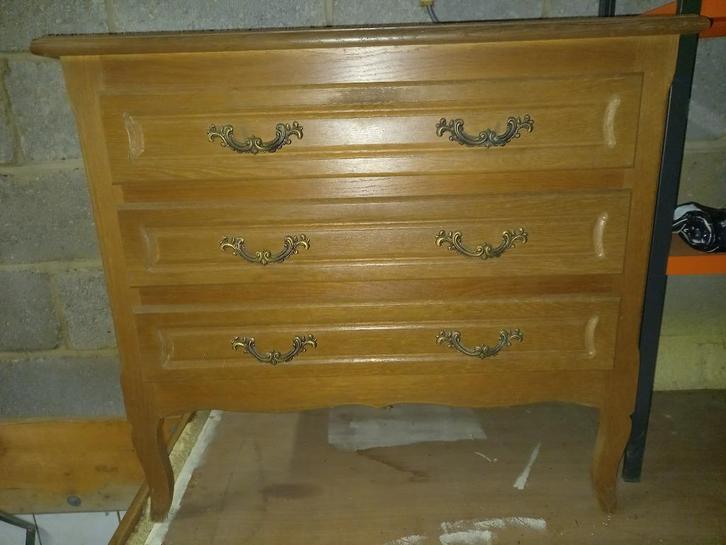 massief eiken ladenkastje, Huis en Inrichting, Kasten | Ladekasten, Zo goed als nieuw, Minder dan 100 cm, 50 tot 100 cm, 25 tot 50 cm