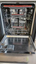 Moderne zwarte houtnerf hoekkeuken +AEG GEDEMONTEERD, Synthétique, Enlèvement ou Envoi, Comme neuf, Cuisine d'angle