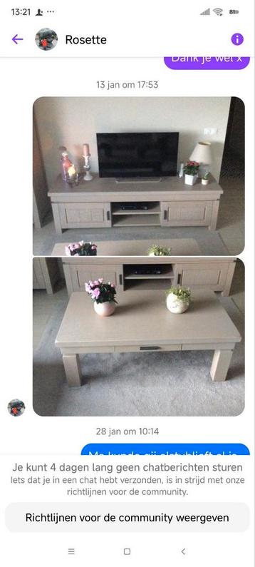 Salontafel en tv kast..Massief hout en zo goed als nieuw, Huis en Inrichting, Ophalen