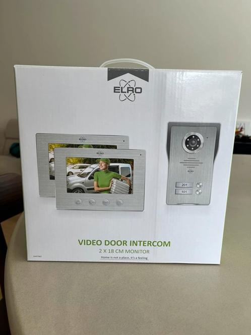 Elro Videofoon door intercom met 2 monitors, Huis en Inrichting, Deurbellen, Nieuw, Ingebouwde camera, Terugspreekfunctie, Ophalen