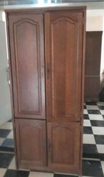 Vintage🌟Ensemble armoire bois massif meuble rangement, 170 cm ou plus, Moins de 40 cm, Enlèvement, Chêne