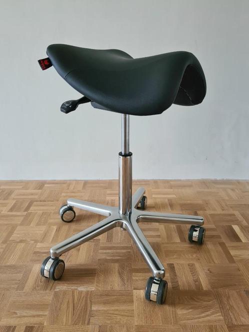 Swippo zadelstoel, Huis en Inrichting, Bureaustoelen, Zo goed als nieuw, Bureaustoel, Zwart, Ergonomisch, Ophalen