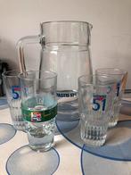 Karaf en 4 glaasjes pastis, Verzamelen, Glas en Drinkglazen, Ophalen, Zo goed als nieuw