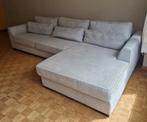 Ruime lichtgrijze zetel, Huis en Inrichting, Ophalen, Hout, Gebruikt, 100 tot 125 cm