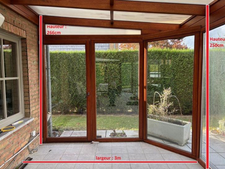 Véranda châssis bois, Tuin en Terras, Overkappingen, Gebruikt, Veranda, Ophalen