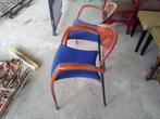 2 designstoelen in mahonie 40 euro vd 2 samen, Ophalen