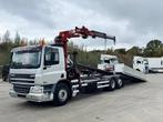DAF CF 75.310 SCHUIFPLATEAU+LAADKRAAN TOPSTAAT (bj 2003), Auto's, Vrachtwagens, Overige brandstoffen, Bedrijf, DAF, Te koop