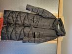 Black Long Warm Winter Hooded Padded Jacket, Ophalen of Verzenden, Gedragen, Maat 38/40 (M), Zwart