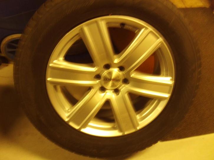 4 allu velgen en banden picup, Auto-onderdelen, Banden en Velgen, Banden en Velgen, Zomerbanden, 18 inch, Bestelwagen, Gebruikt