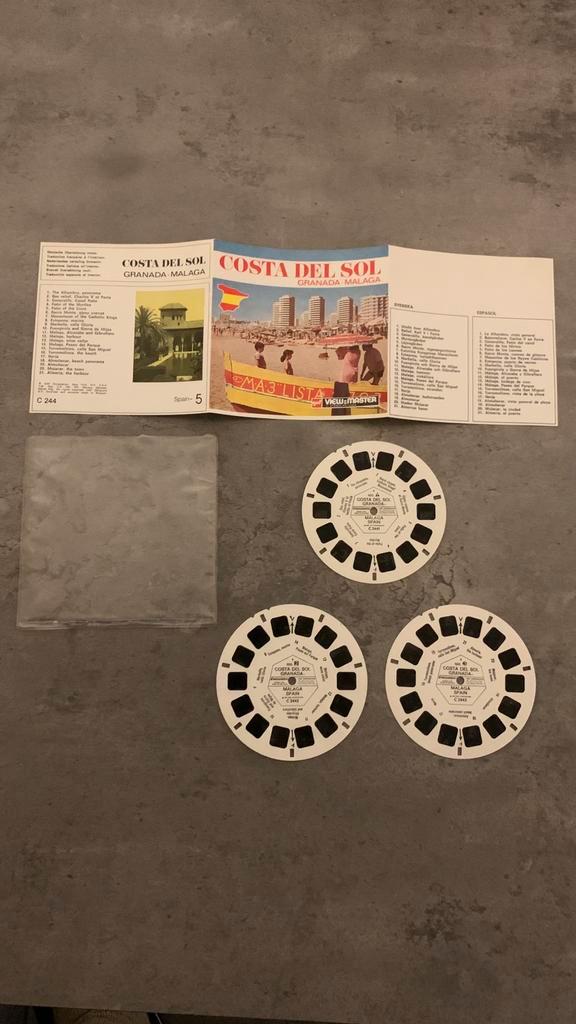 View-Master Costa del Sol Granada Málaga 3 disques + livret, Collections, Jouets, Utilisé, Enlèvement ou Envoi