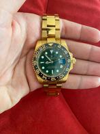 Rolex gmt master 2 en or cadran vert, Handtassen en Accessoires, Horloges | Dames, Ophalen, Rolex, Zo goed als nieuw, Goud