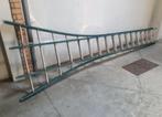 Proffesionele gecoat Schuifladder 2x16 treden, Doe-het-zelf en Bouw, Ladders en Trappen, Ophalen, Gebruikt, Ladder, Opvouwbaar of Inschuifbaar