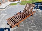 Houten ligbed, Tuin en Terras, Ophalen, Zo goed als nieuw, Verstelbaar