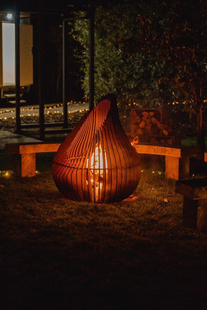 Corten staal Design vuurkorf 120 X 90cm - nieuw, Tuin en Terras, Vuurkorven, Vuurkorf, Ophalen