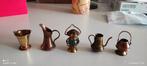 5 mini koperen potjes, Ophalen of Verzenden, Koper