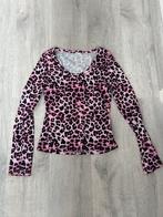 Longsleeve roze tijgerprint, Kleding | Dames, Ophalen of Verzenden, Zo goed als nieuw, Maat 38/40 (M), Roze
