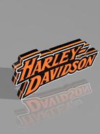 Harley Davidson reclamebord met LED-verlichting., Verzenden, Reclamebord