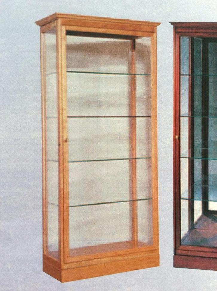 Magnifique vitrine sur pieds en merisier naturel 80/40/188, Maison & Meubles, Armoires | Vitrines, Utilisé, 150 à 200 cm, 50 à 100 cm