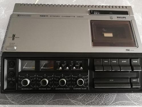 Philips N2511 en N2215 defect, TV, Hi-fi & Vidéo, Decks cassettes, Simple, Philips, Tape counter, Enlèvement