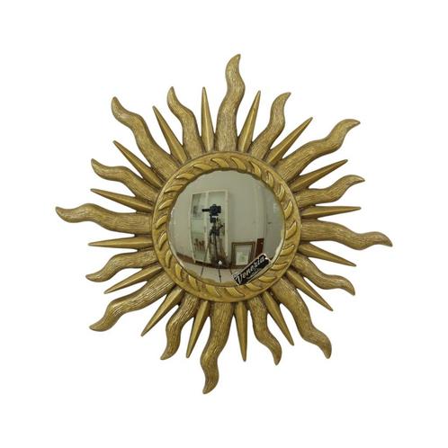 Italiaanse Sunburst Spiegel Venezia Zonnespiegel Goud 42cm, Antiek en Kunst, Antiek | Spiegels, Minder dan 50 cm, Minder dan 100 cm