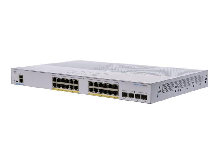 Cisco CBS250-24FP-4X-switch — 24 PoE+ poorten 10 Gb uplink, Computers en Software, Netwerk switches, Refurbished, Ophalen