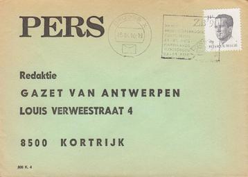 1990 - BELGIË - Enveloppe Gazet van Antwerpen + Boudewijn beschikbaar voor biedingen