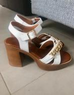 Sandalen met hak, Kleding | Dames, Feebit•er, Wit, Ophalen of Verzenden, Zo goed als nieuw